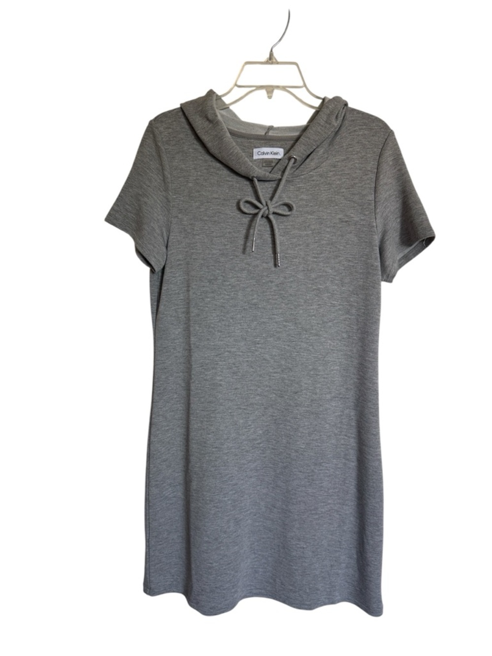 Calvin Klein Gray Hooded Knit T-Shirt Lounge Dress Size M
